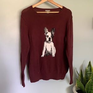 Falls Creek burgundy Dog Sweater